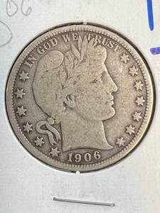 1906-D US BARBER HALF DOLLAR