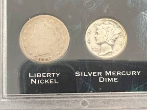 UNIQUE LIBERTY COIN AND STAMP 2 COIN COLLECTION