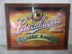 lot 5 image: VERY RARE - Leinenkugels CLASSIC AMBER BAR SIGN Reflective Plaque LARGE APPROX 47 By 36 - ORIGINAL FANTASTIC STATEMENT PIECE - A MUST HAVE FOR SERIOUS COLLECTORS - SEE PICTURES - NO RESERVE