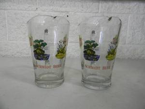 lot 10 image: VINTAGE SCHMIDT BEER PITCHERS - NICE - ORIGINAL OLD SCHOOL PIECE - APPROX  - SEE PICTURES