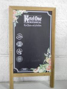 lot 13 image: RARE KETEL ONE BOTANICAL SANDWICH STYLE CHALK BOARD MENU ADVERTISING SIGN - NICE - ORIGINAL GREAT PIECE - APPROX 24By 43 - SEE PICTURES