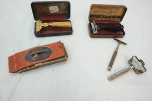 Speed razor, Bakelite handle razor and more