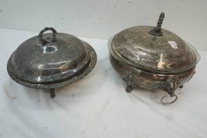 Silver warmer dishes