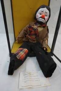 Vintage Horsman doll, cabinet