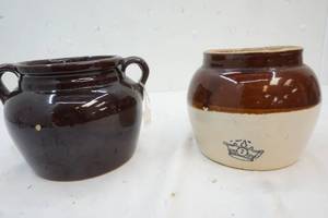 vintage bean pots