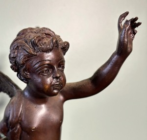 lot 132 image: Cupid Angel Figurine Sculpture by Maitland-Smith  Maitland-Smith Cherub Sculpture