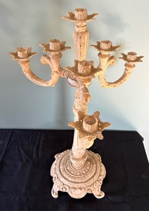 lot 163 image: Charming Cast Iron Candle Holder