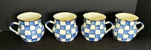 lot 185 image: Four New MacKenzie-Childs Royal Check Mugs