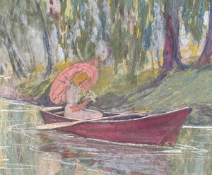 lot 194 image: Original Unframed Painting by Gretchen Menke Meyncke