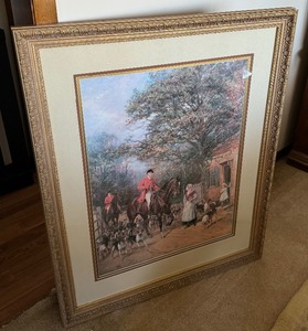 lot 99 image: Large Vintage Framed Print