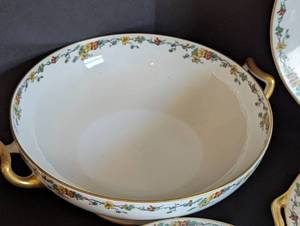 lot 57 image: Limoges Nasturtium Serving Dishes