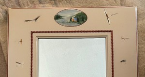 lot 199 image: Fantastic Fly Fishing Motif Mirror