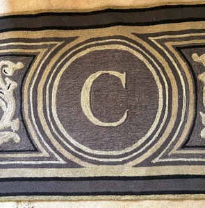 lot 323 image: C Monogrammed Rug