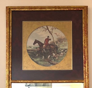 lot 324 image: Vintage Horse Motif Decorative Wall Mirror