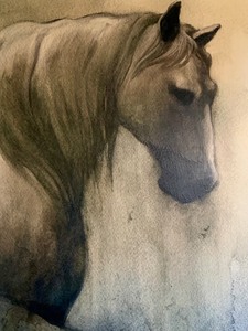 lot 265A image: Large Grand Print Titled Noble Steed