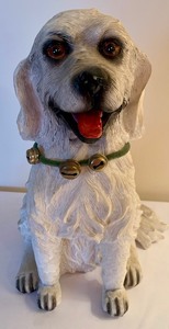 lot 254 image: Cute Resin  Plaster Dog Figurines
