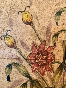 lot 256 image: Large Pretty Vintage Look Resign Wall Hanging by Horchow
