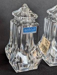lot 64 image: Marquis by Waterford Crystal Salt and Pepper Shakers