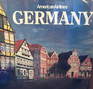 lot 369 image: Vintage American Airlines Germany Framed Print