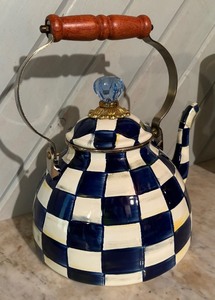 lot 371 image: MacKenzie-Childs Royal Check Teapot