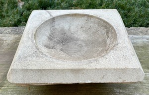 lot 410 image: Neat Cement Bird Bath