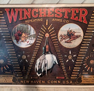 lot 425 image: Winchester Repeating Arms Company Metal Sign