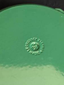 lot 221 image: Teal Le Creuset Cast Iron Skillet