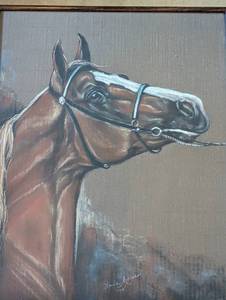 lot 226 image: Framed Horse Painting by Laine Marie