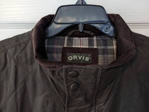 lot 201 image: Green Orvis Wax Cloth Vest