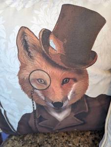 lot 204 image: Pair of Fab Funky Fox Accent Pillows