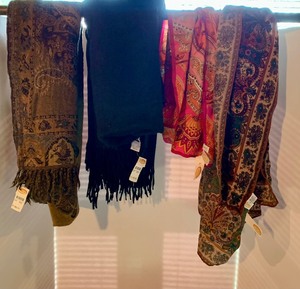 lot 442 image: New with Tags Assortment of Talbots Scarves and Shawl