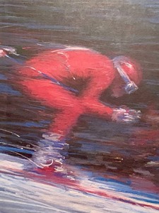 lot 290 image: Unframed Signed Print Downhill Rush by Bradley Parrish