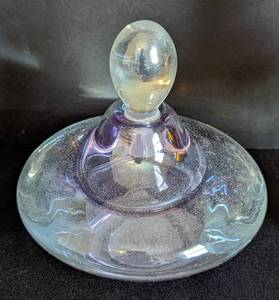 lot 96 image: Pair of Marilyn Miglin Textured Glass Perfume Bottles