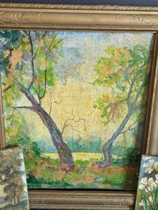 lot 114 image: Three Small Oil Paintings by Gretchen Meynke