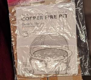 lot 468 image: New Outdoor Copper Fire Pit