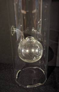 lot 470 image: Pair of Wolfard Glass Oil Lamps