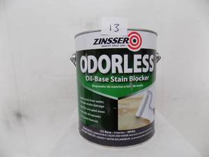lot 13 image: 1 gal Ziwsser Odorless oil base stain blocker. Interior - white.