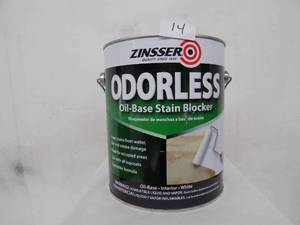 lot 14 image: 1 gal Ziwsser Odorless oil base stain blocker. Interior - white.