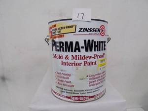 lot 17 image: 1 gal Ziwsser Perma White -  mold & mildew proof  -  interior paint.