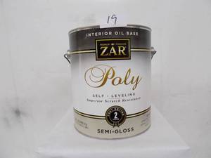 lot 19 image: 1 gal - ZAR Poly interior oil base - semi-gloss