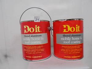 lot 24 image: 2 gal DO IT - Fibered aluminum roof coating