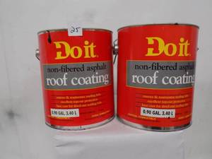 lot 25 image: 2 gal DO IT - Fibered aluminum roof coating