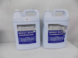 lot 51 image: 2 gals Lundmark Spray buff compound for floors