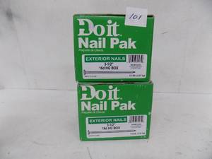 lot 101 image: 2 - 5 lbs Boxes, Exterior Nails - 3 12 16d hg box