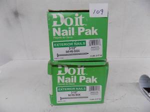 lot 109 image: 2 - 5 lbs Boxes, Exterior Nails - 2 12 8d hg box