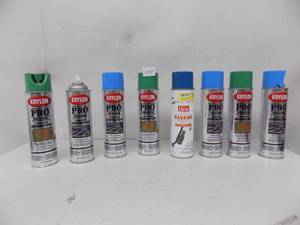 lot 134 image: 8 cans - Marking or striping paint