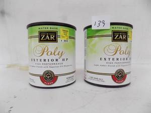 lot 139 image: 2 qurts - ZAR Polyexterior HP Gloss, Light Amber finish