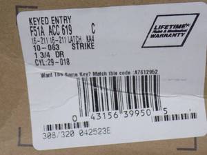lot 162 image: Schlage Keyed entry