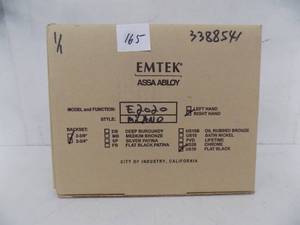 lot 165 image: Emtek E2020 Flat Black