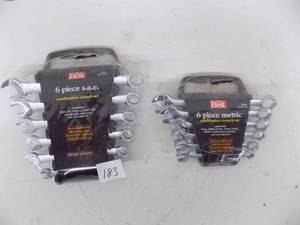 lot 183 image: Combination Wrenches set - 6pc S.A.E6pc Metric
